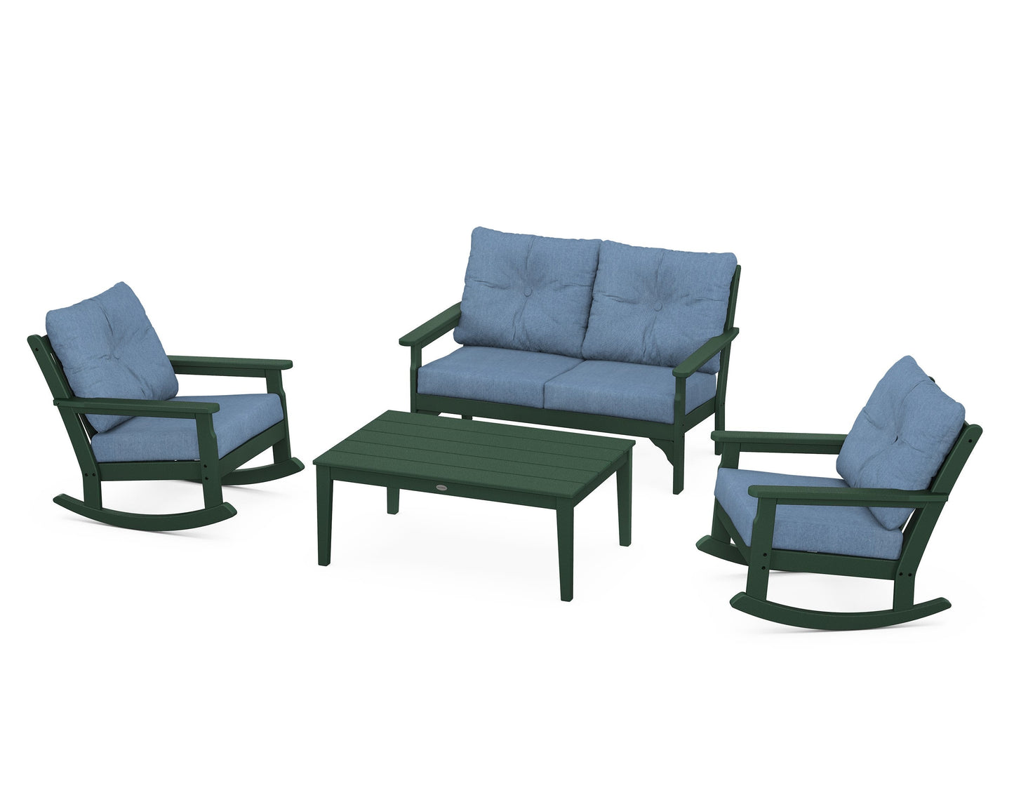 Vineyard 4-Piece Deep Seating Rocking Chair Set