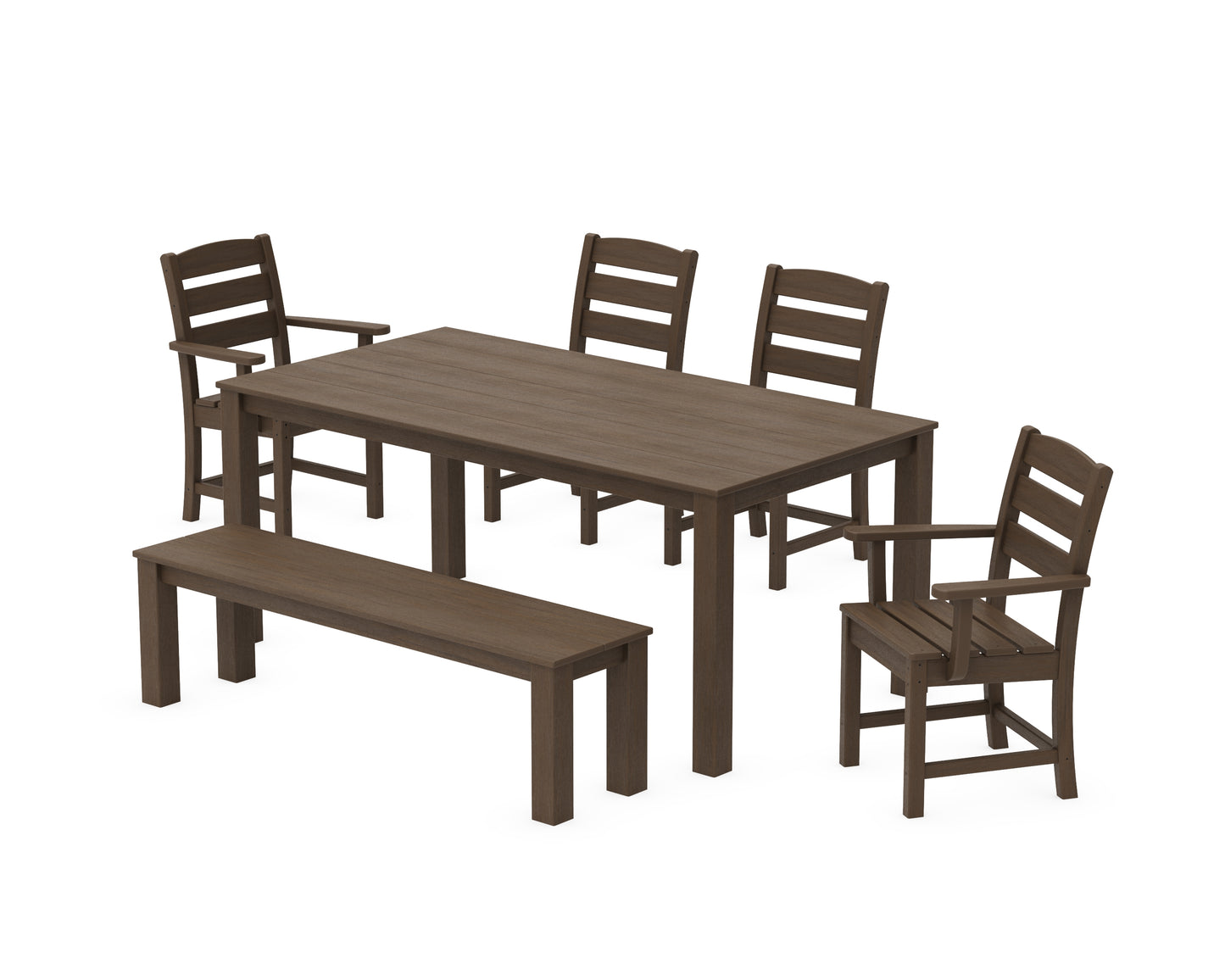 Lakeside 6-Piece Parsons Dining Set with Bench