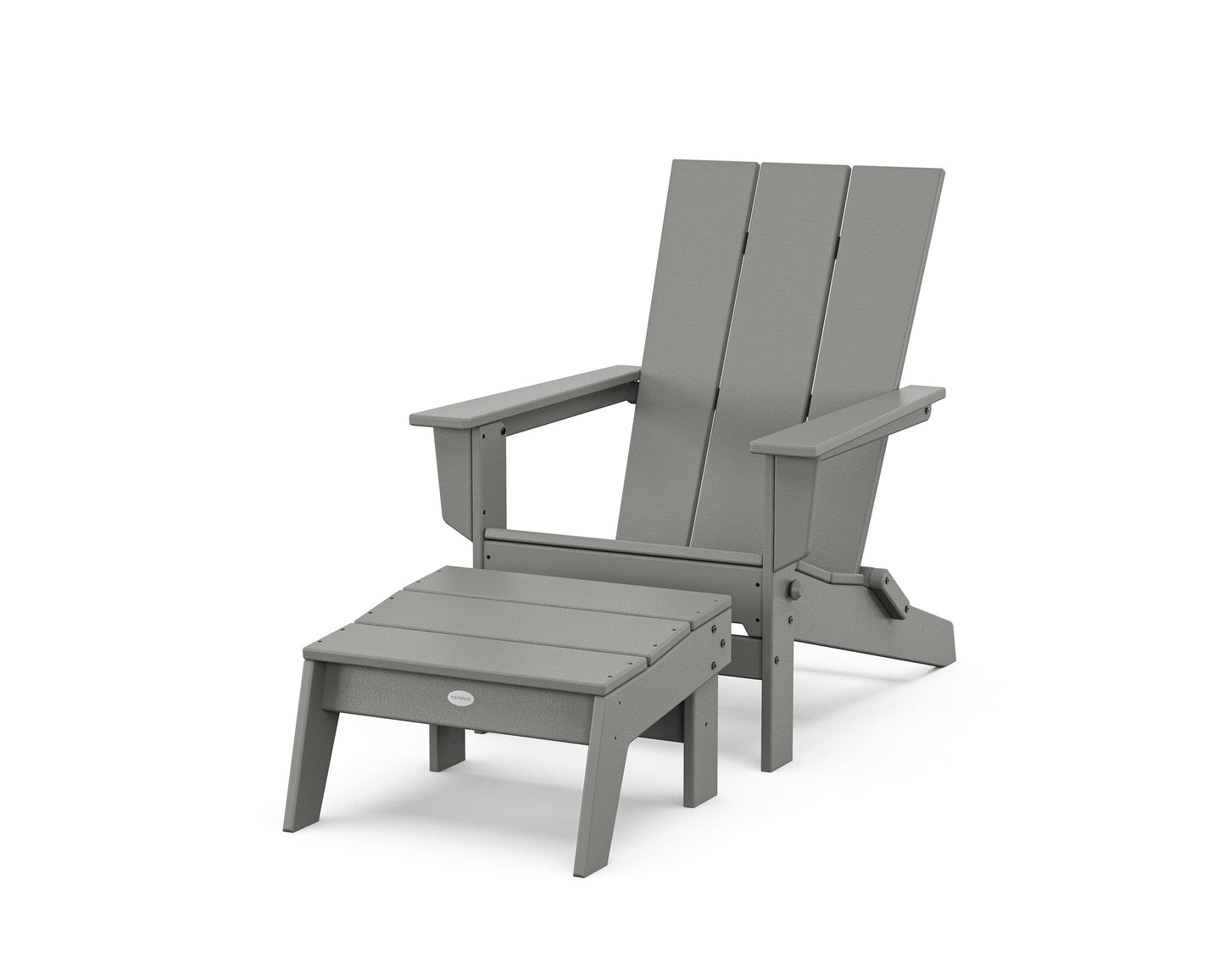 Modern Studio Folding Adirondack Chair with Ottoman