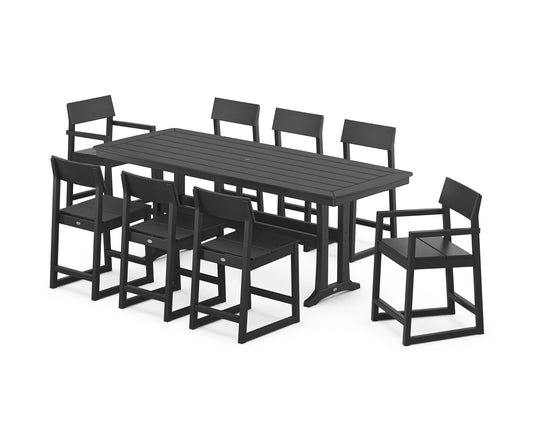 EDGE 9-Piece Counter Set with Trestle Legs