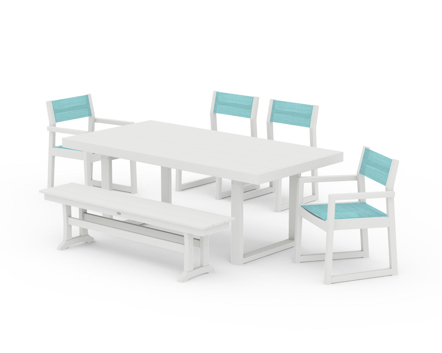 EDGE Sling 6-Piece Dining Set with Bench