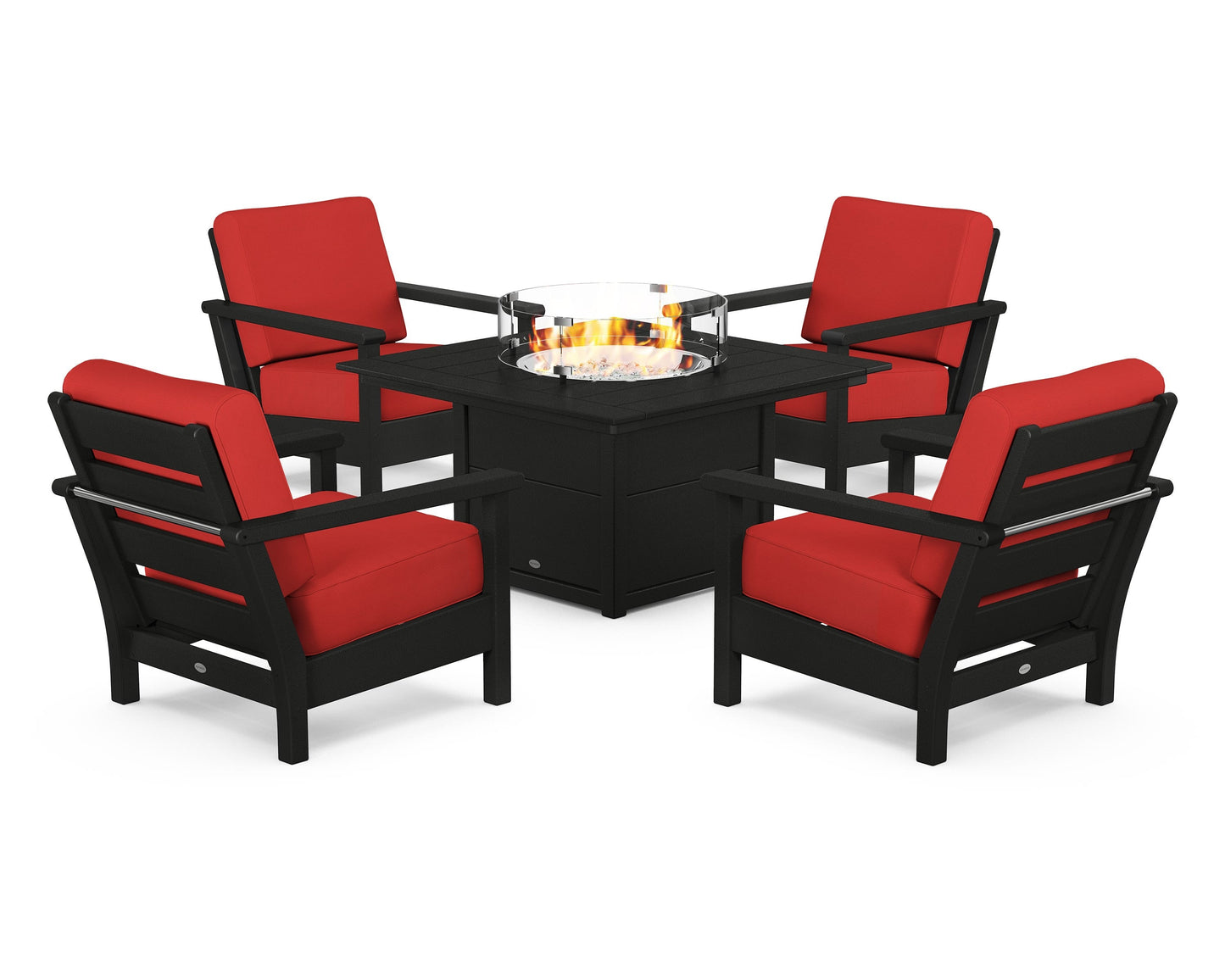 Harbour 5-Piece Conversation Set with Fire Pit Table