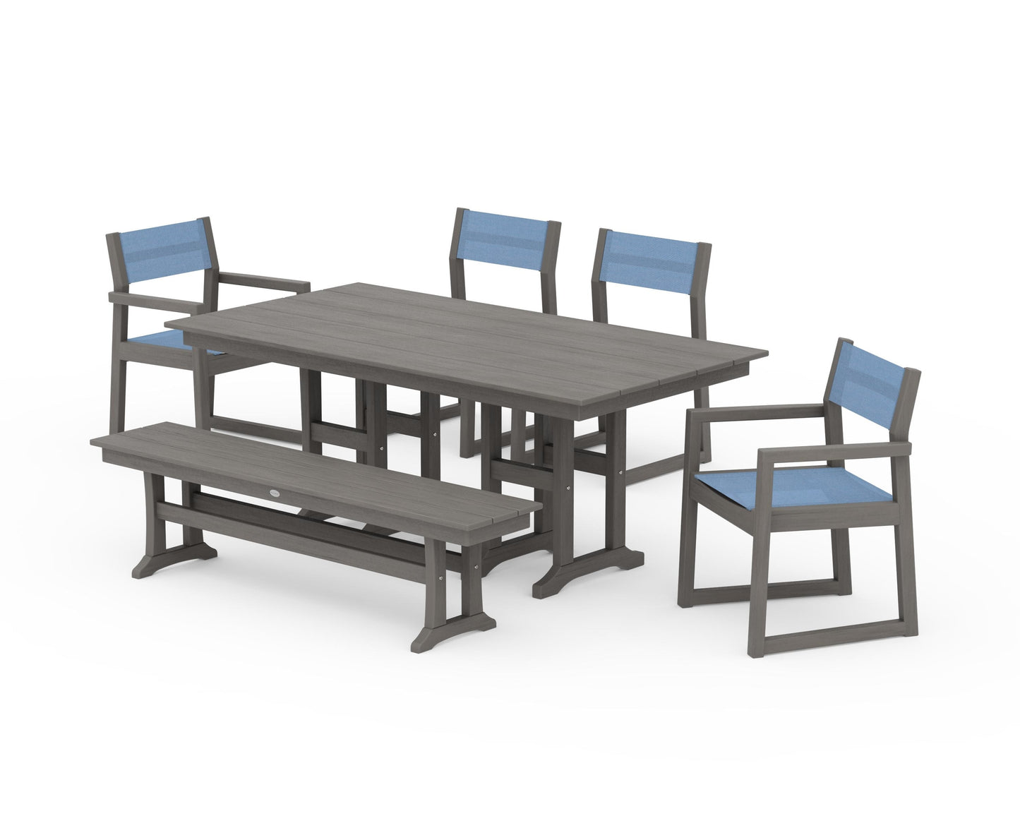 EDGE Sling 6-Piece Farmhouse Dining Set