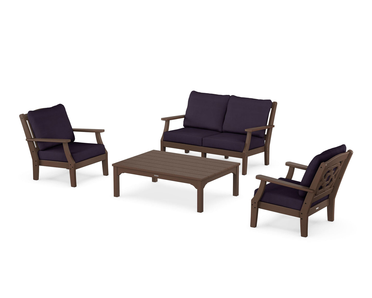 Chinoiserie 4-Piece Deep Seating Set with Loveseat