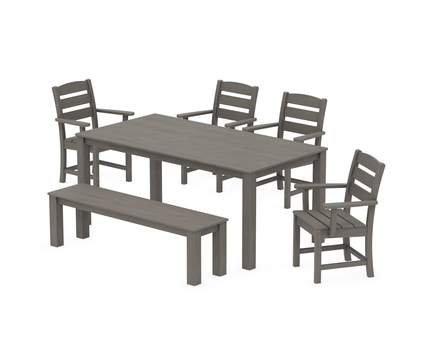 Lakeside 6-Piece Parsons Dining Set with Bench