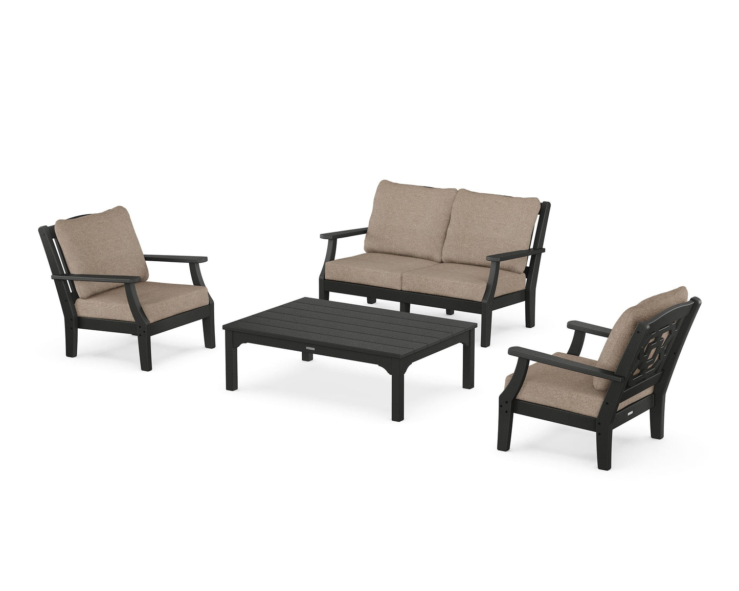Chinoiserie 4-Piece Deep Seating Set with Loveseat