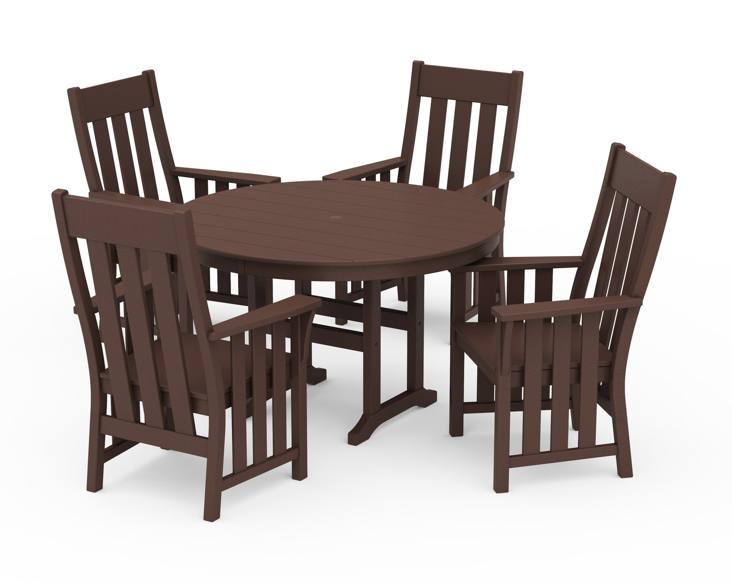 Acadia 5-Piece Round Farmhouse Dining Set