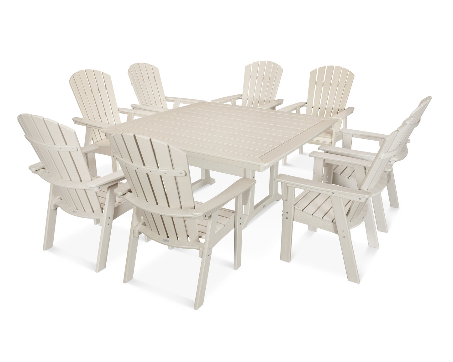 Nautical Adirondack 9-Piece Trestle Dining Set