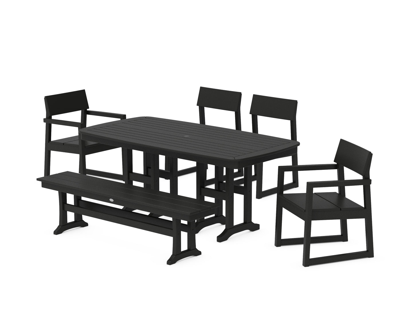 EDGE 6-Piece Dining Set with Bench