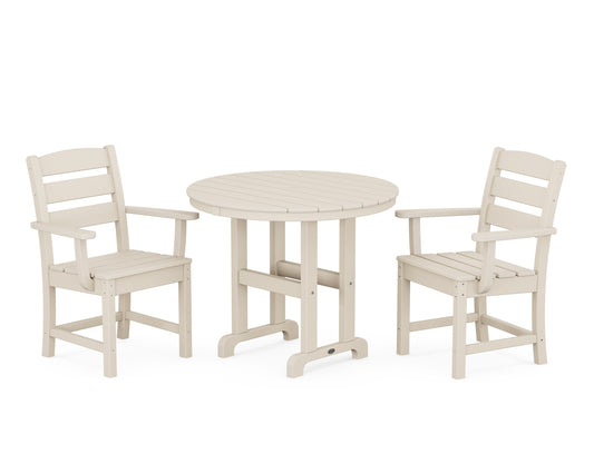 Lakeside 3-Piece Round Dining Set