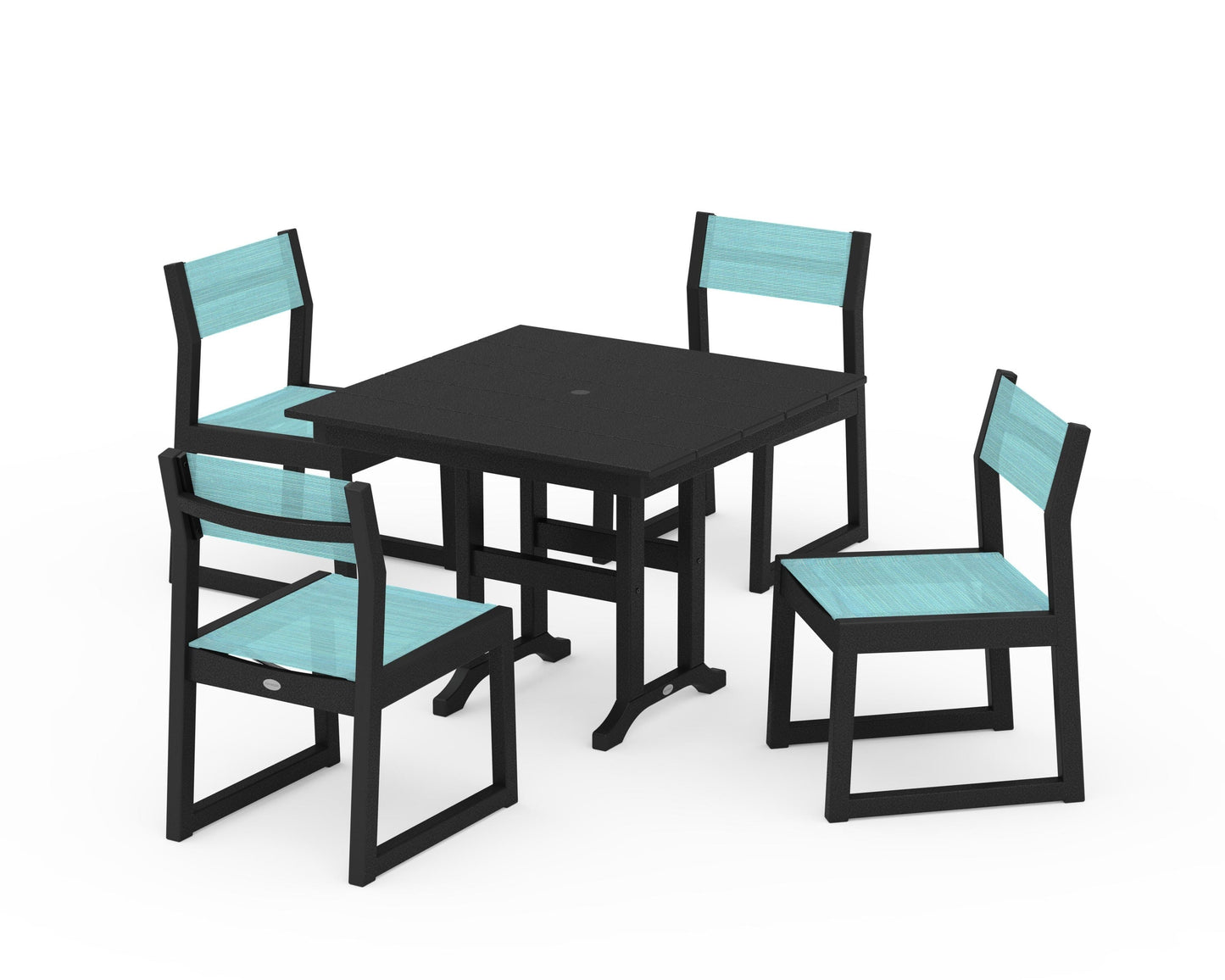 EDGE Sling Side Chair 5-Piece Farmhouse Dining Set