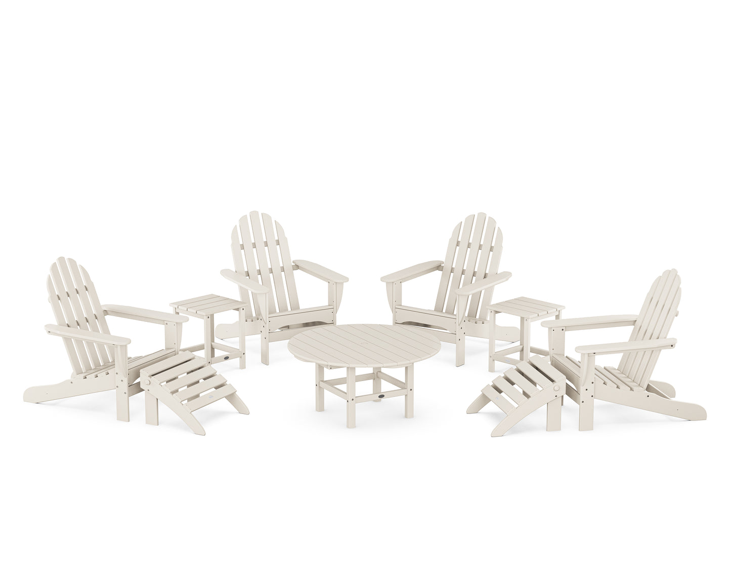 Classic Adirondack Chair 9-Piece Conversation Set