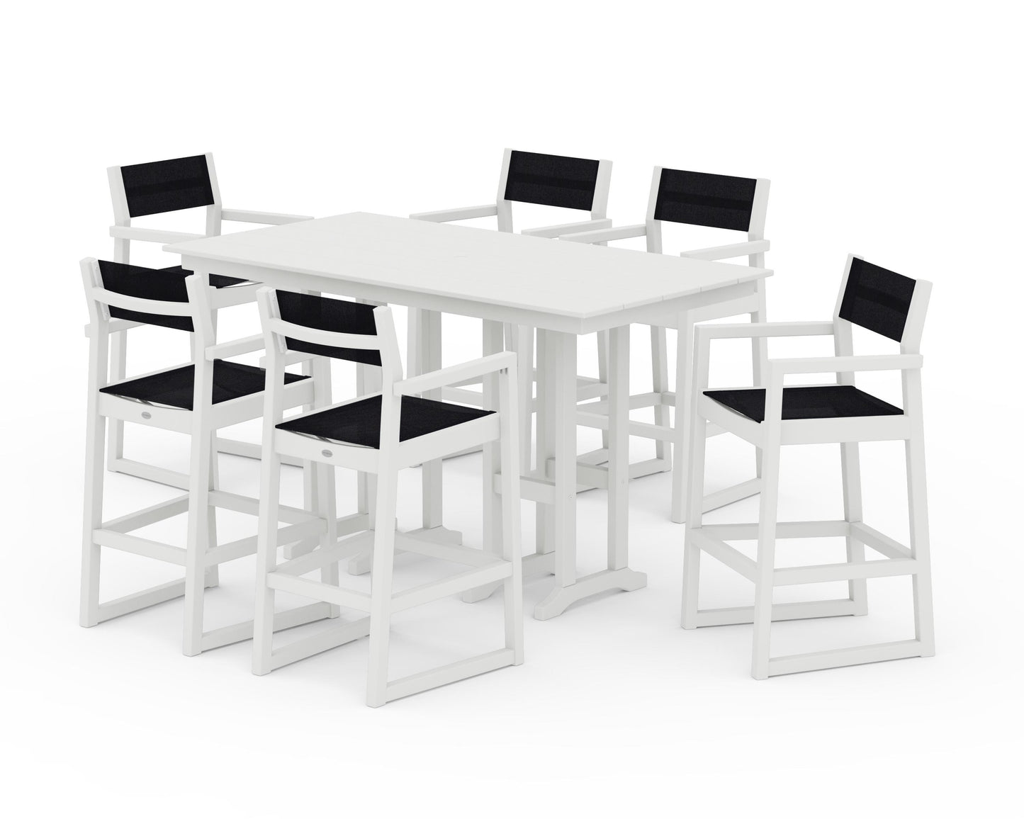 EDGE Sling Arm Chair 7-Piece Farmhouse Bar Set
