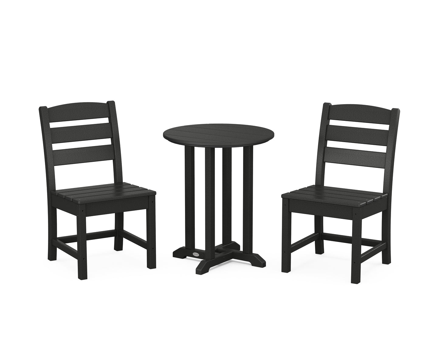 Lakeside Side Chair 3-Piece Round Dining Set