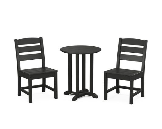 Lakeside Side Chair 3-Piece Round Bistro Dining Set