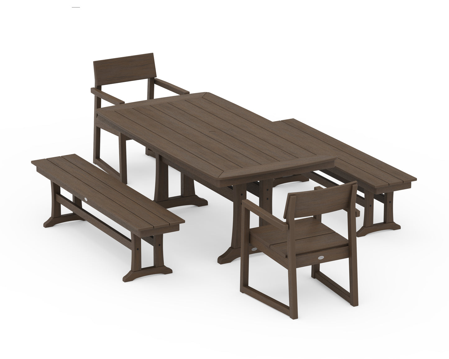 EDGE 5-Piece Dining Set with Trestle Legs