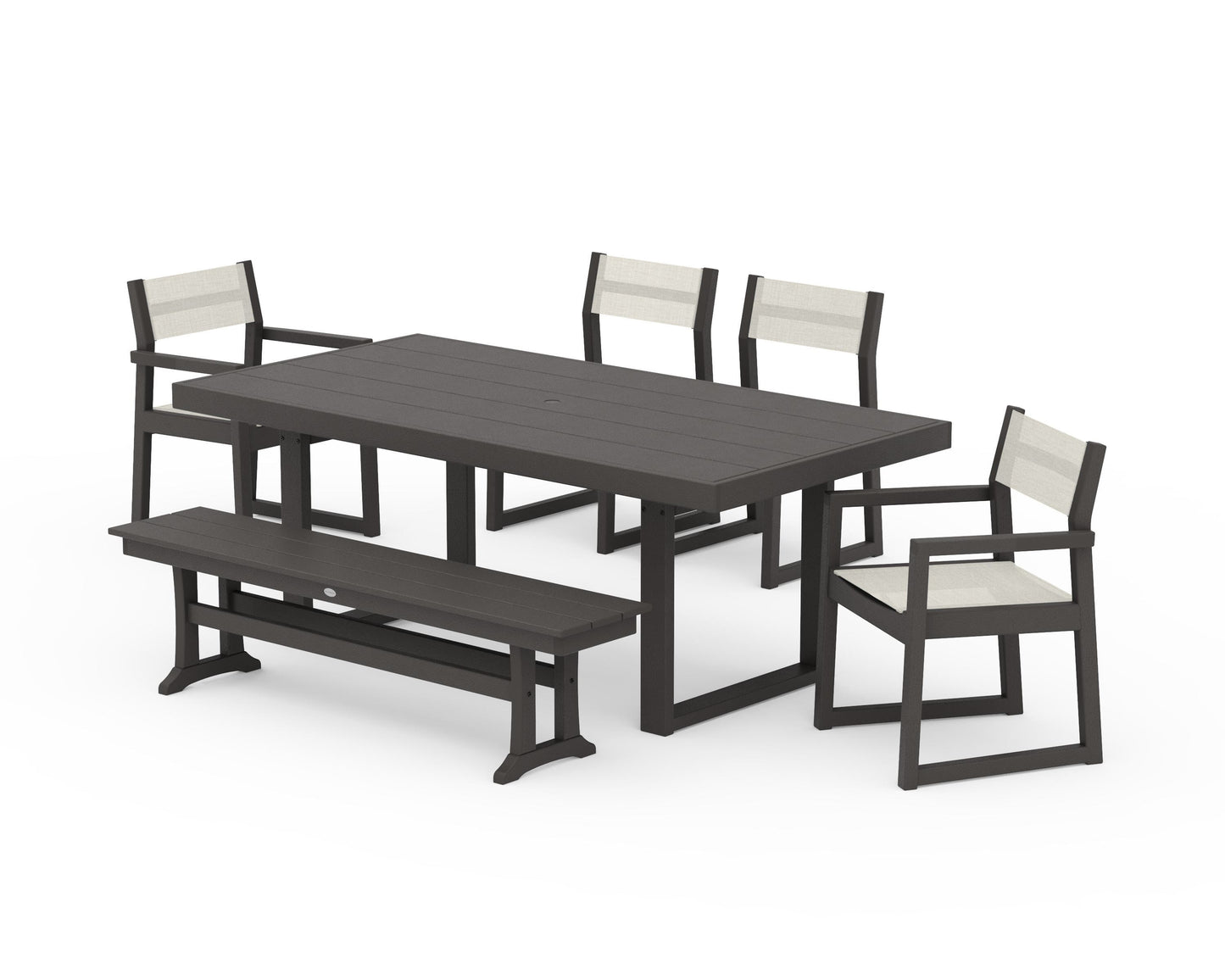 EDGE Sling 6-Piece Dining Set with Bench