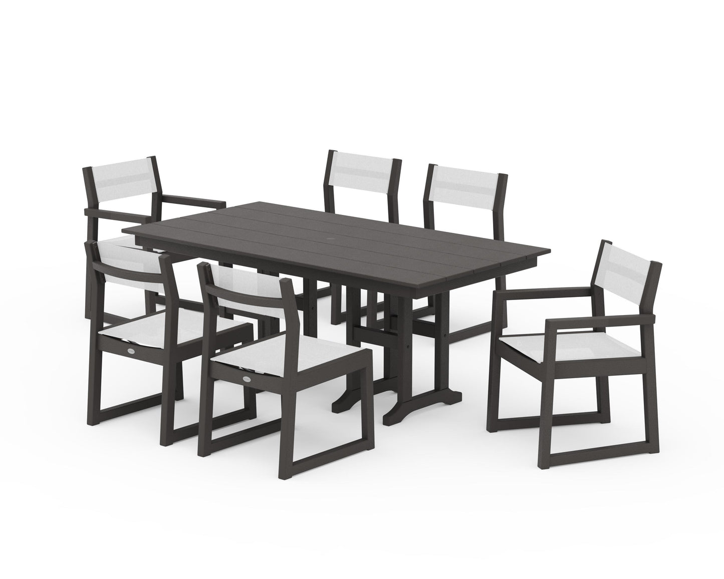 EDGE Sling 7-Piece Farmhouse Dining Set