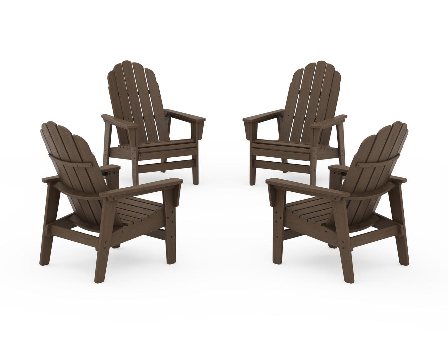 4-Piece Vineyard Grand Upright Adirondack Chair Conversation Set