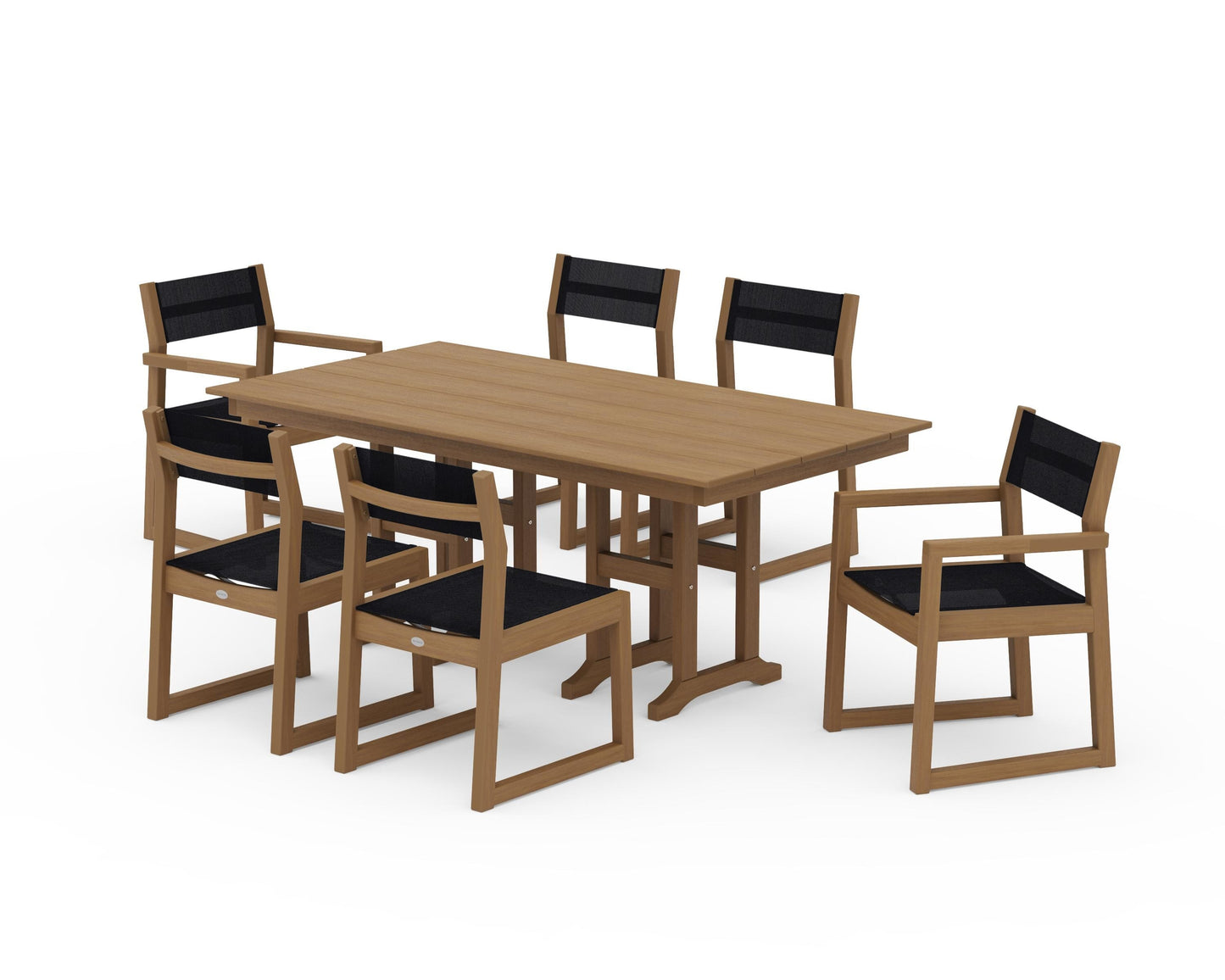 EDGE Sling 7-Piece Farmhouse Dining Set