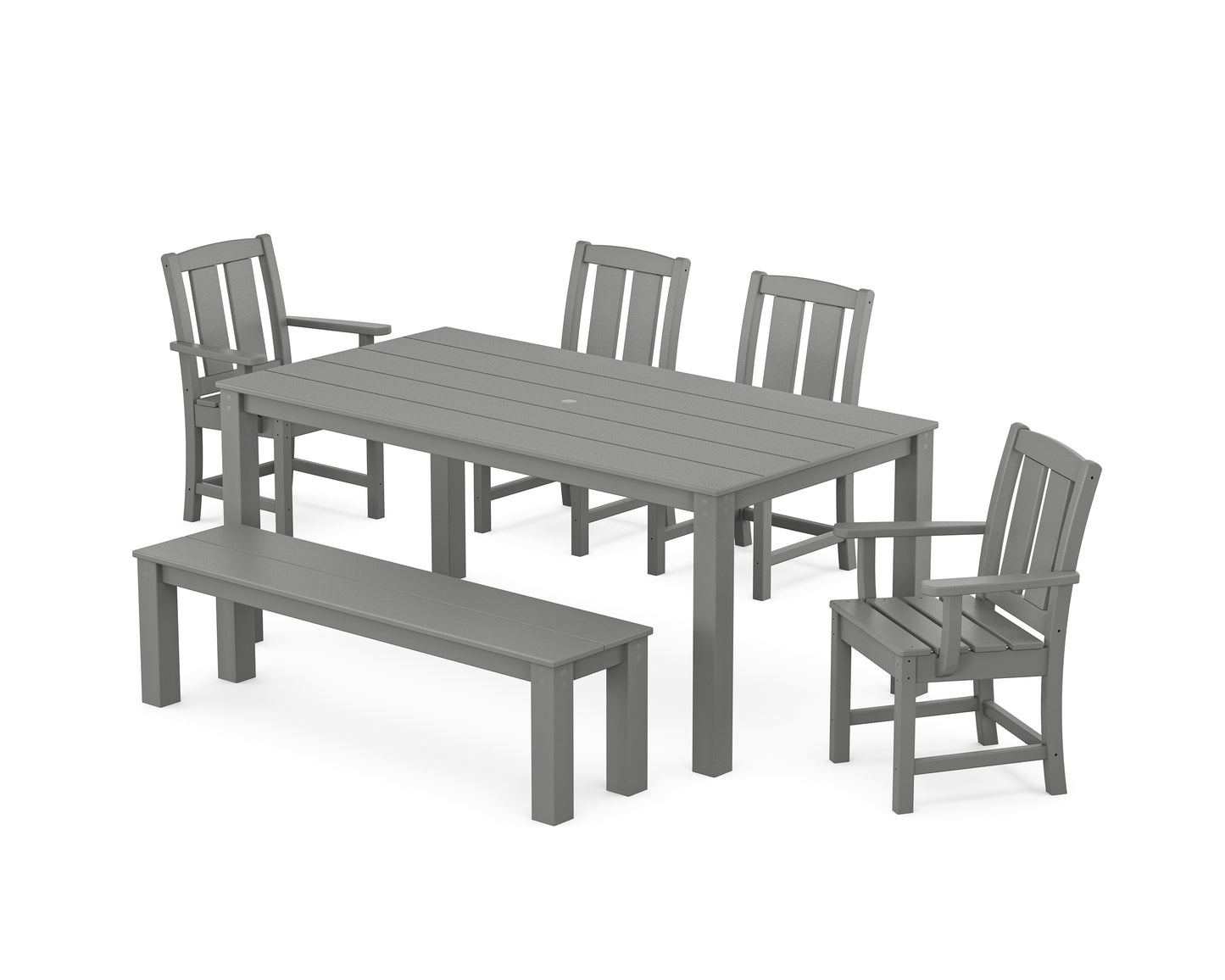 Mission 6-Piece Parsons Dining Set with Bench