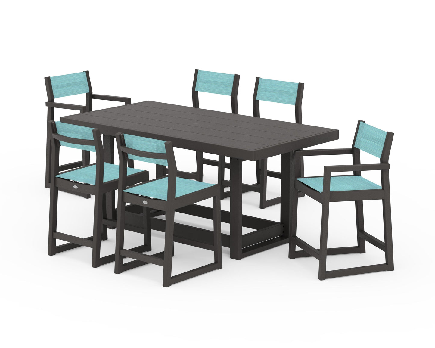 EDGE Sling 7-Piece Counter Table Set