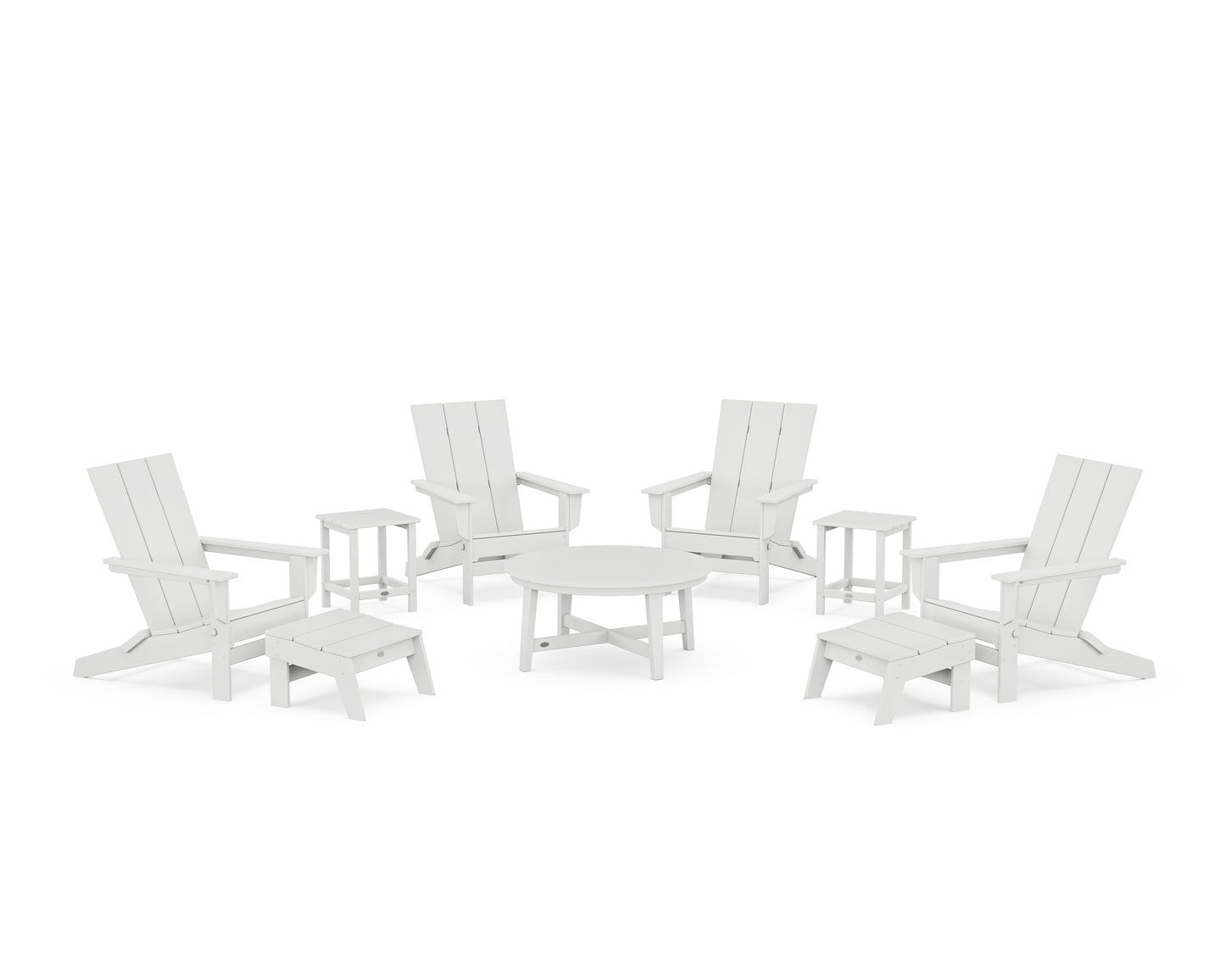 Modern Studio Folding Adirondack 9-Piece Conversation Set