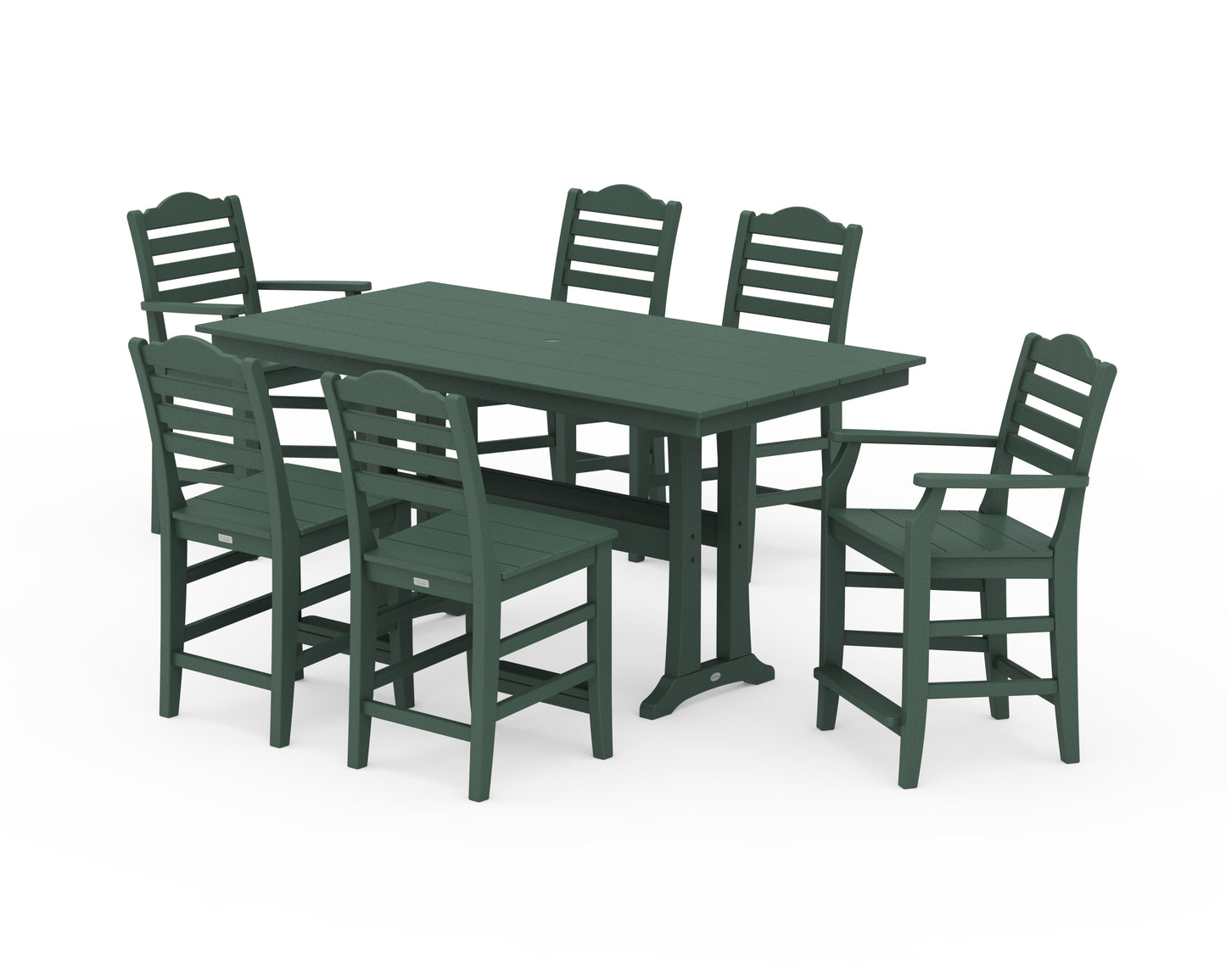 Savannah 7-Piece Farmhouse Counter Set with Trestle Legs
