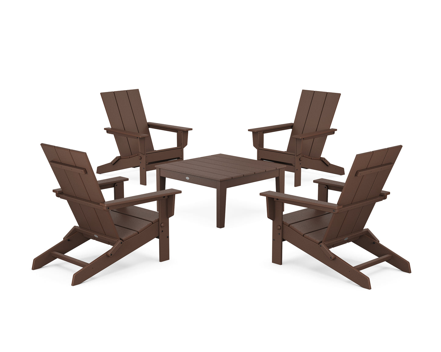 5-Piece Modern Studio Folding Adirondack Chair Conversation Group