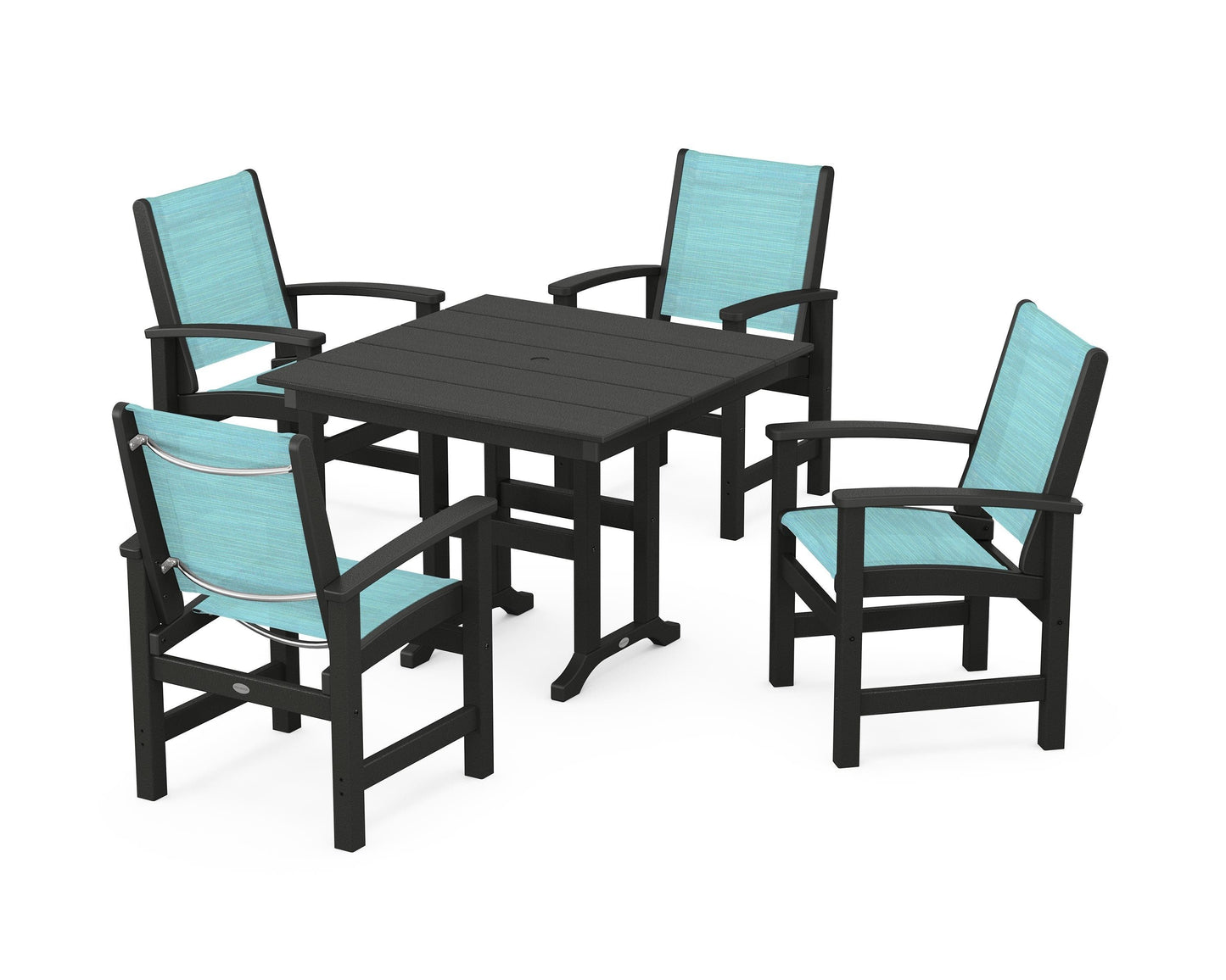 Coastal 5-Piece Farmhouse Dining Set
