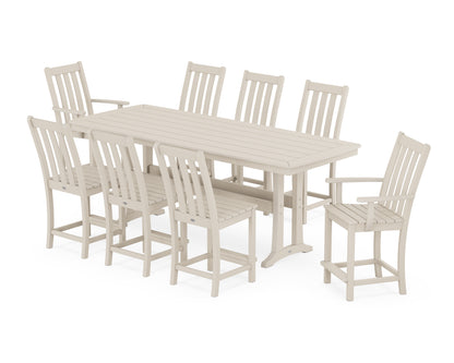 Vineyard 9-Piece Counter Set with Trestle Legs