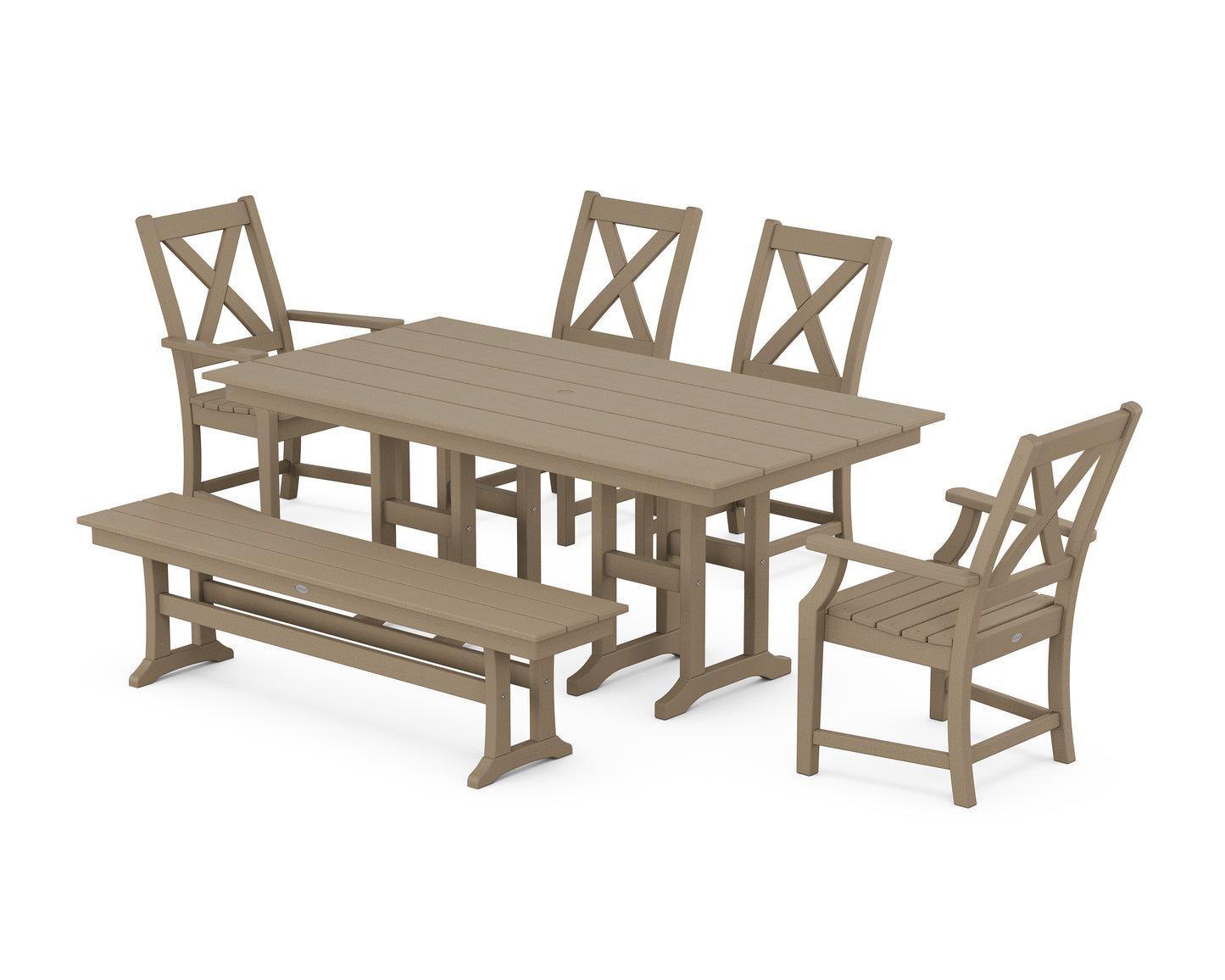 Braxton 6-Piece Farmhouse Dining Set