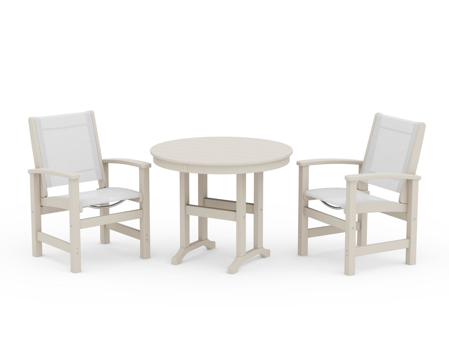 Coastal 3-Piece Round Dining Set