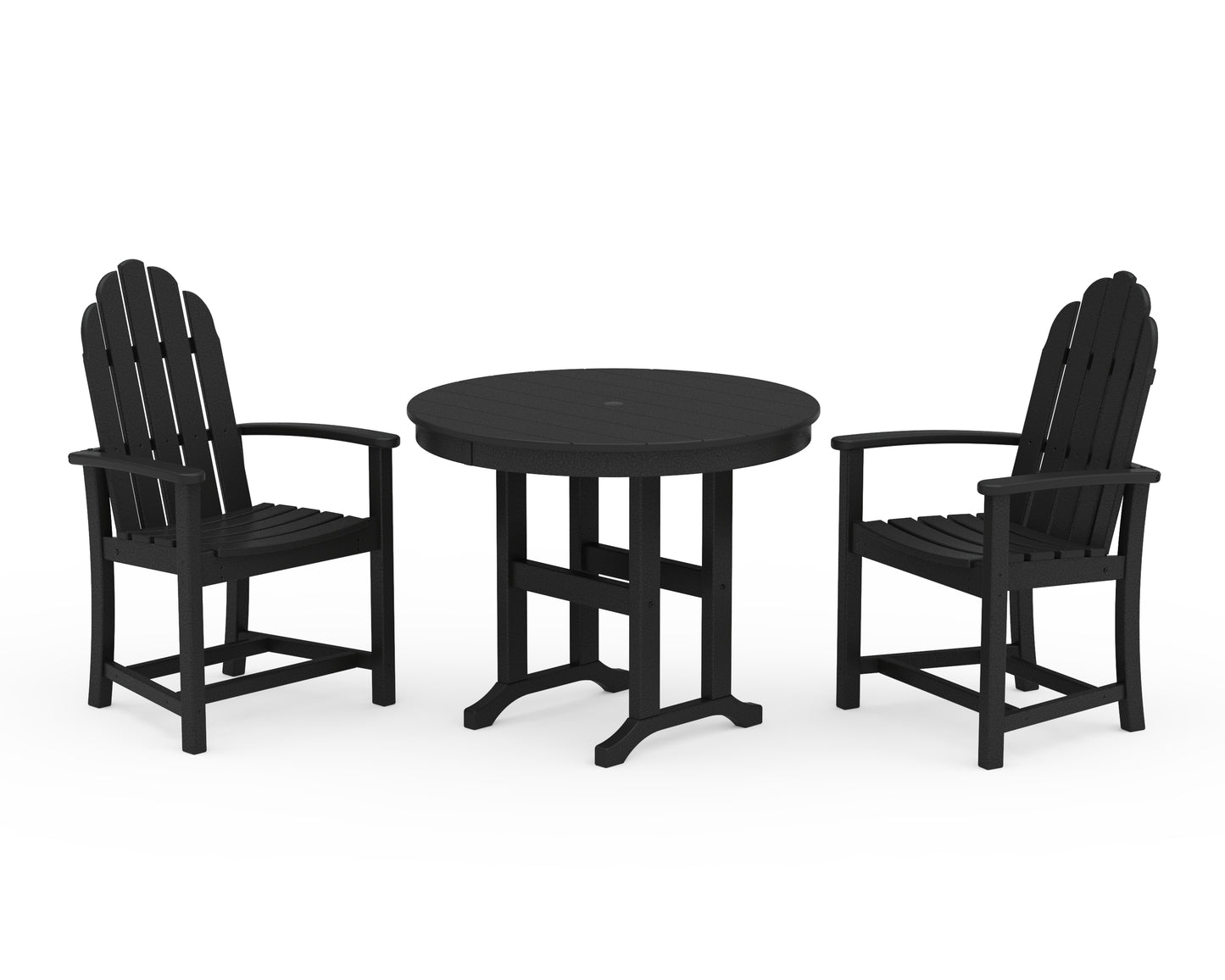 Classic Adirondack 3-Piece Round Dining Set