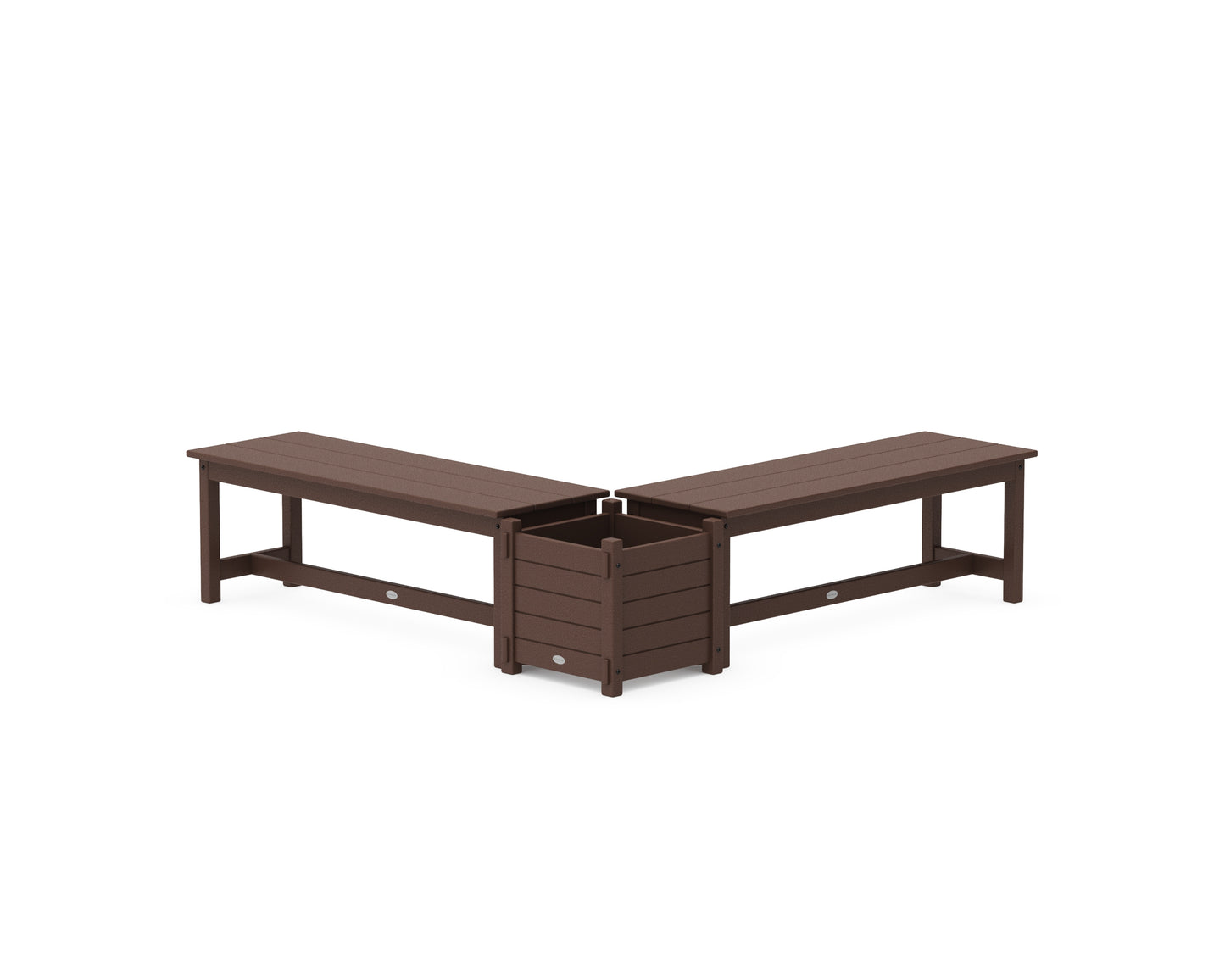 48" Nautical L- Shaped Planter Bench Set