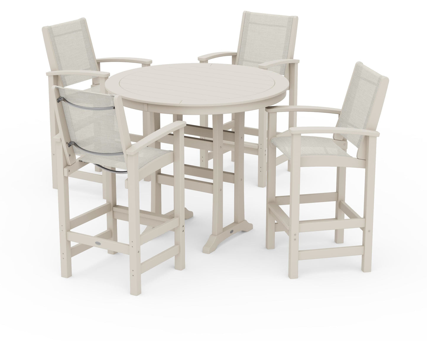 Coastal 5-Piece Nautical Trestle Bar Set