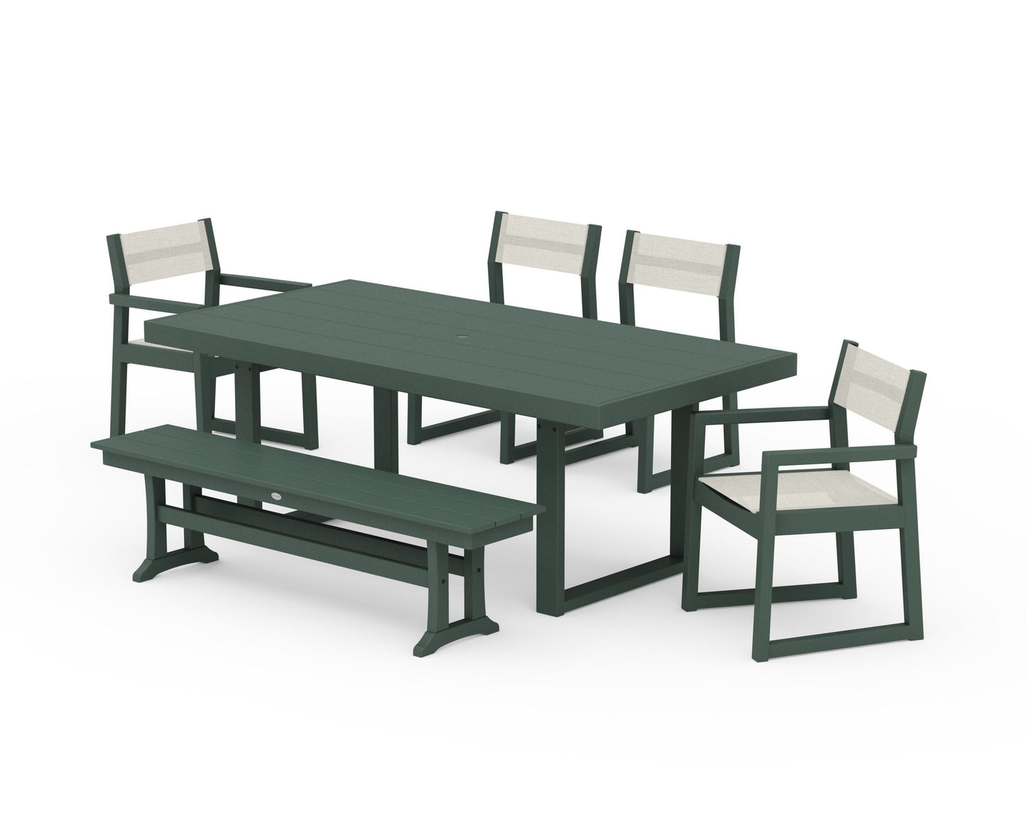 EDGE Sling 6-Piece Dining Set with Bench