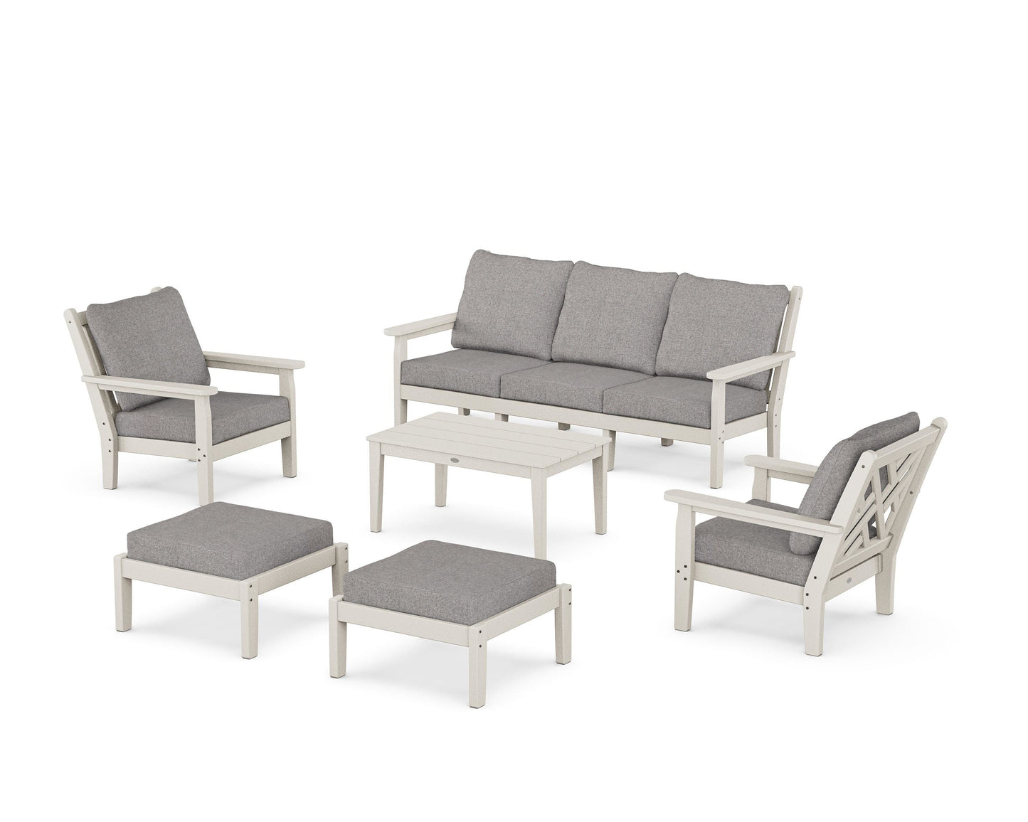 Chippendale 6-Piece Lounge Sofa Set