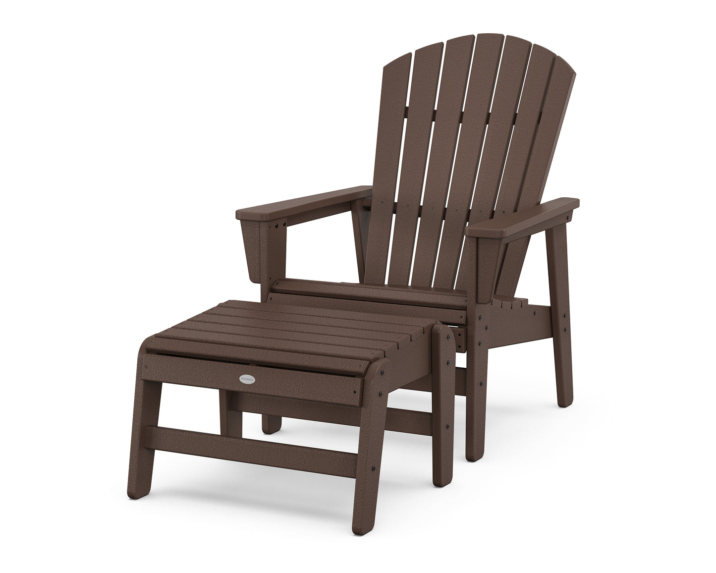 Nautical Grand Upright Adirondack Chair with Ottoman