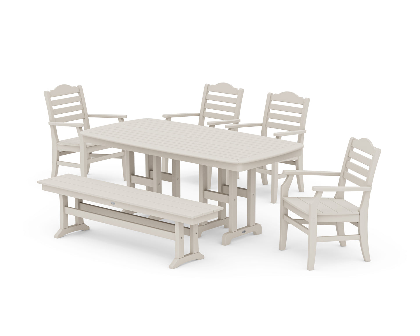 Savannah 6-Piece Farmhouse Dining Set with Bench