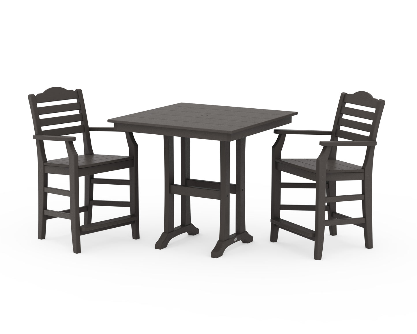 Savannah 3-Piece Farmhouse Counter Set with Trestle Legs