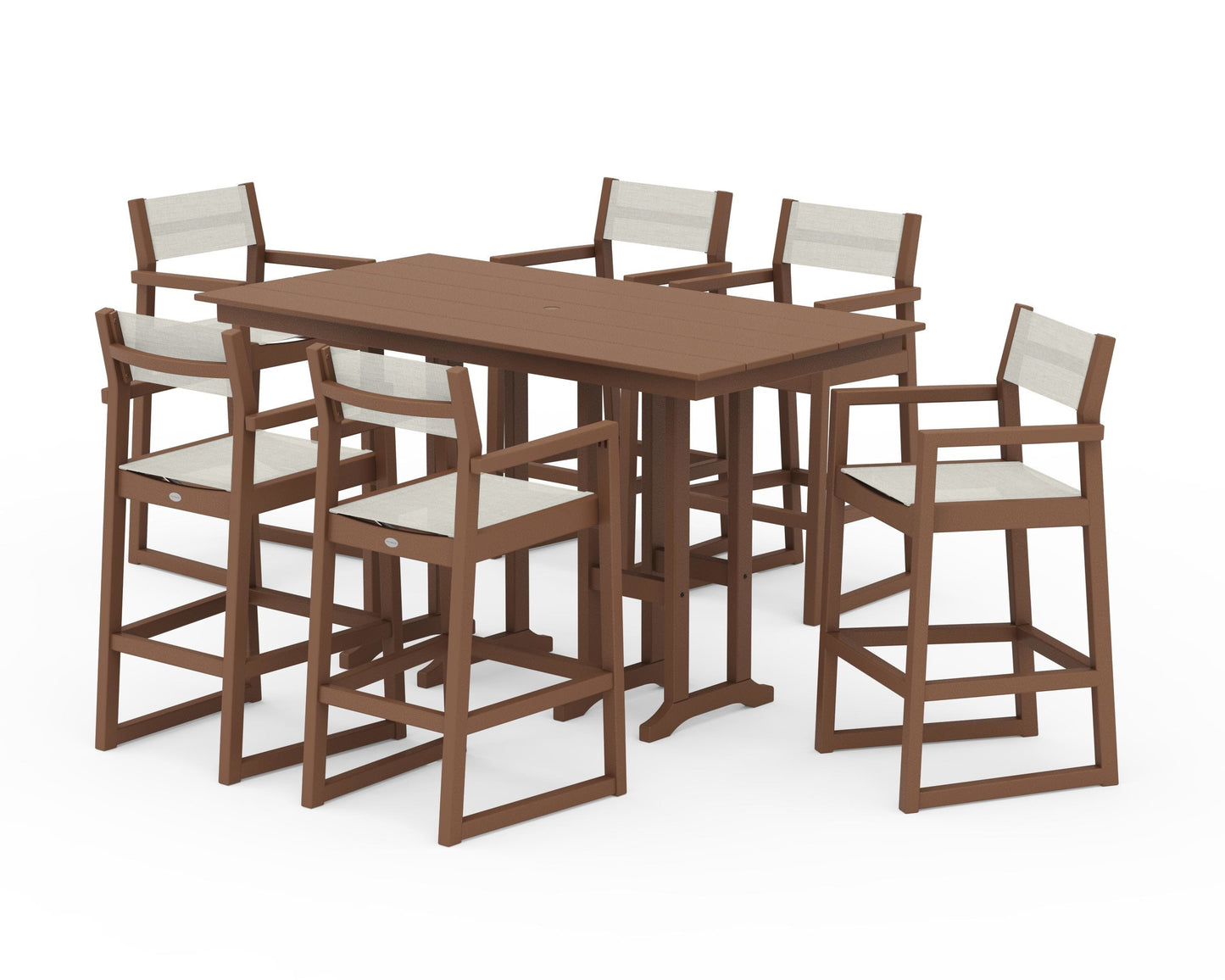 EDGE Sling Arm Chair 7-Piece Farmhouse Bar Set