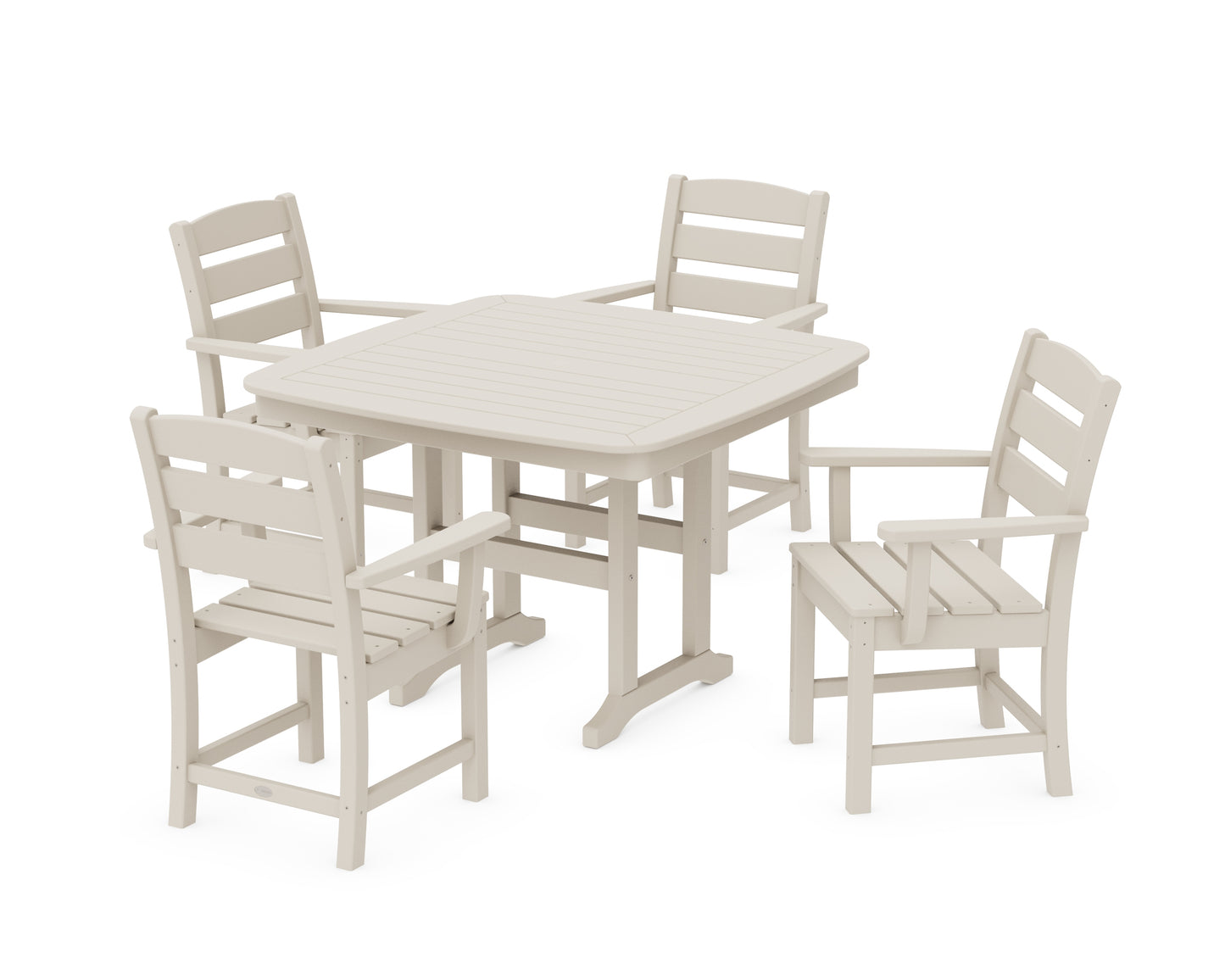 Lakeside 5-Piece Dining Set with Trestle Legs