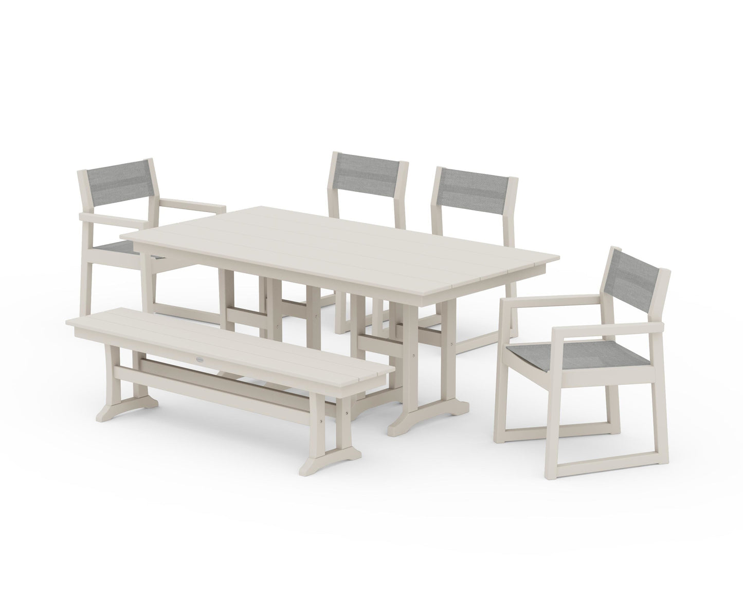 EDGE Sling 6-Piece Farmhouse Dining Set