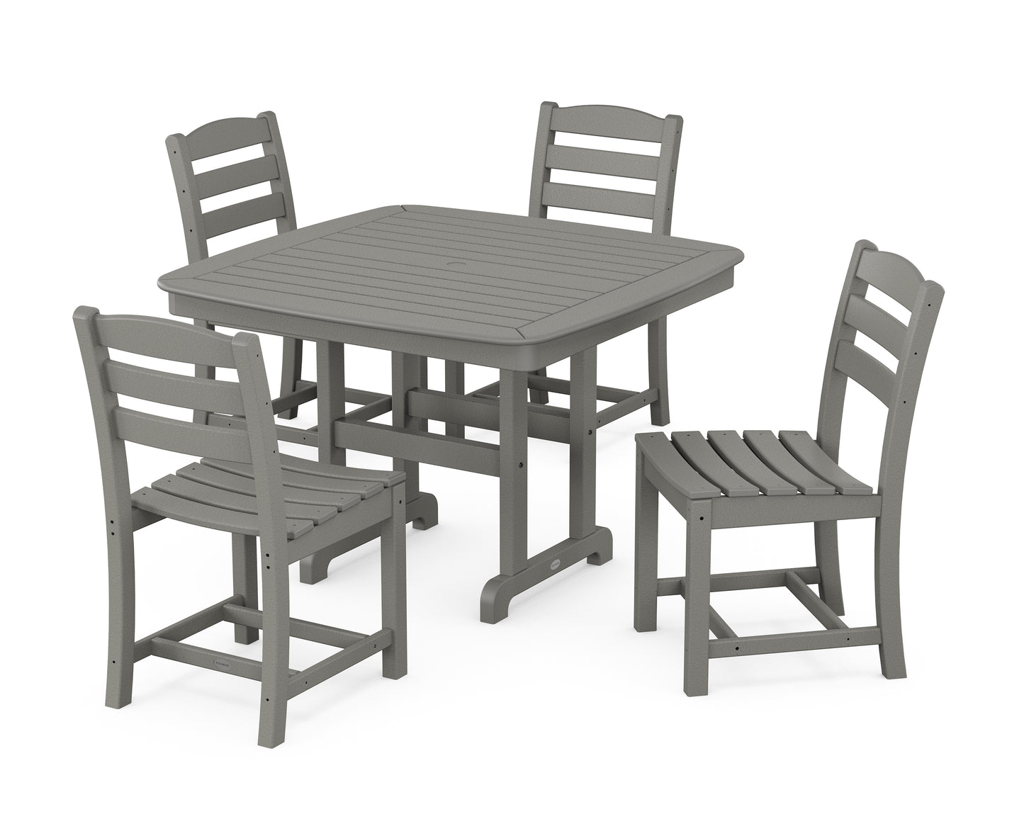 La Casa CafÃ© Side Chair 5-Piece Dining Set with Trestle Legs