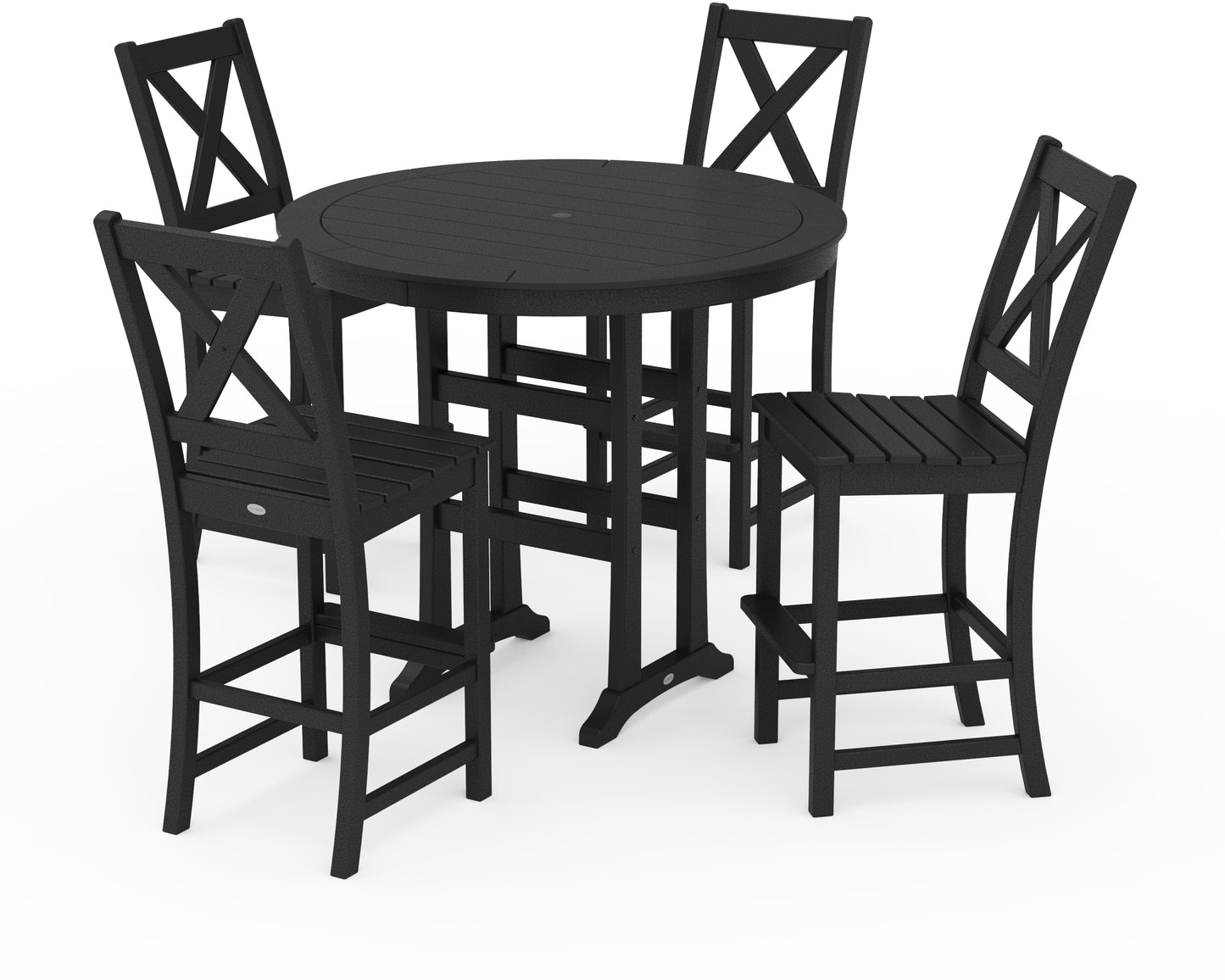 Braxton 5-Piece Nautical Trestle Arm Chair Bar Set