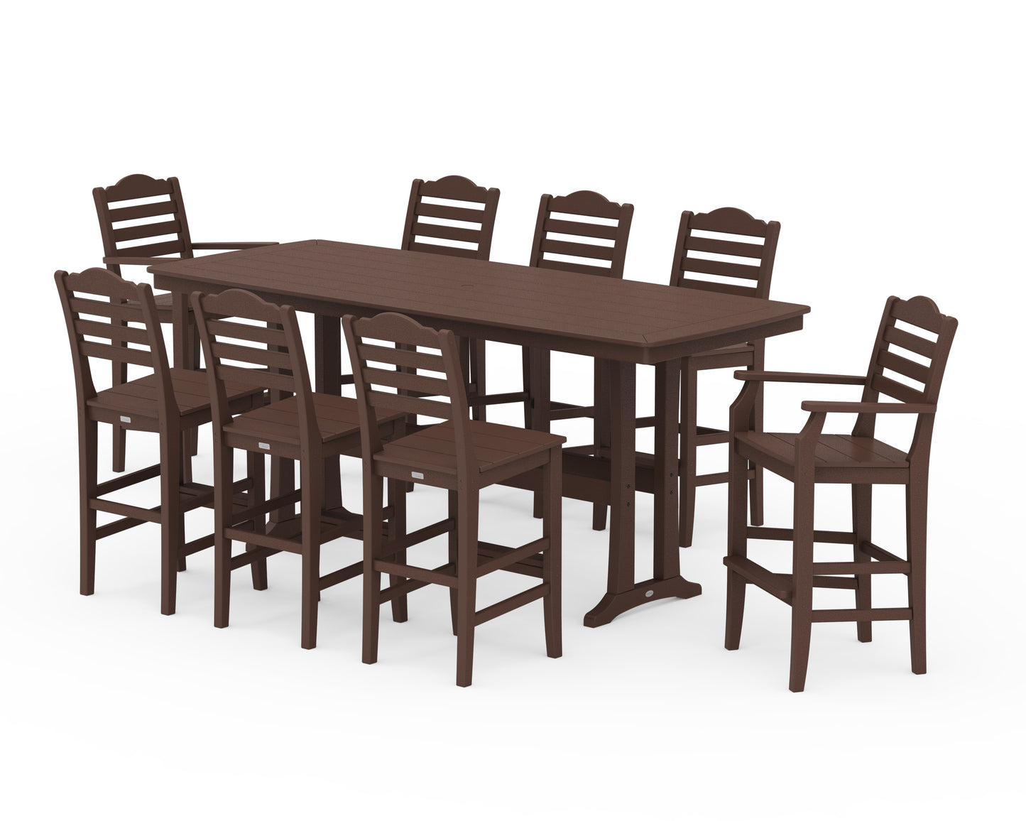 Savannah 9-Piece Bar Set with Trestle Legs