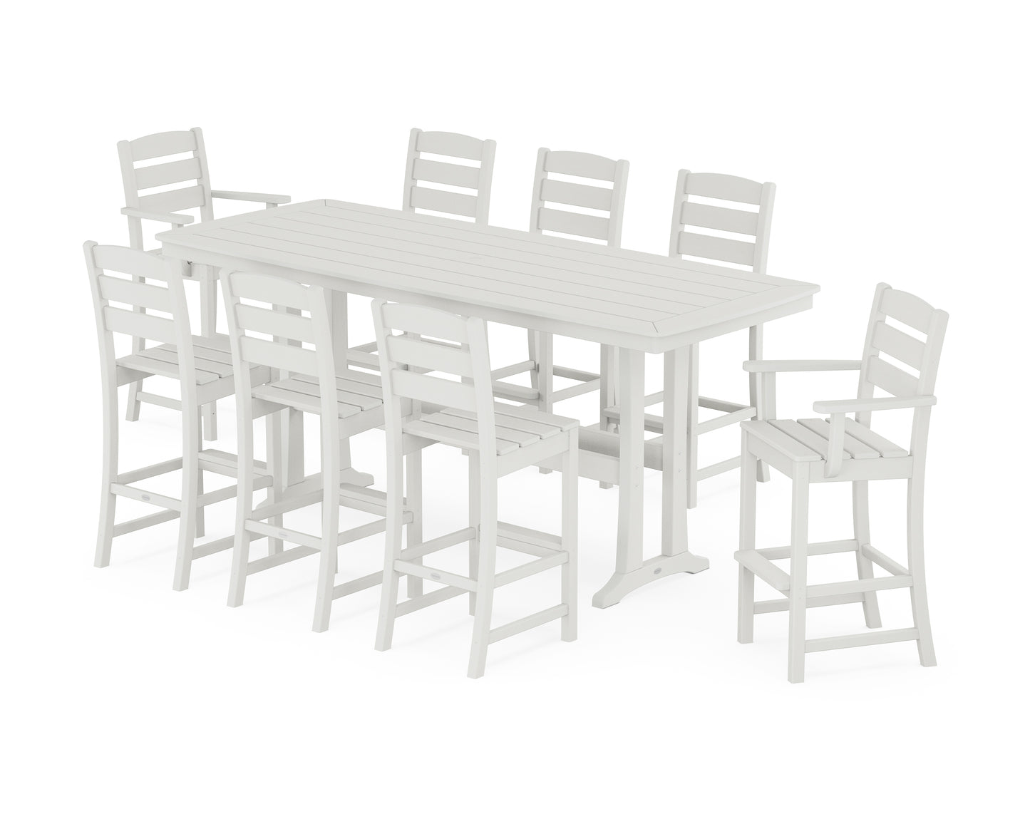 Lakeside 9-Piece Bar Set with Trestle Legs