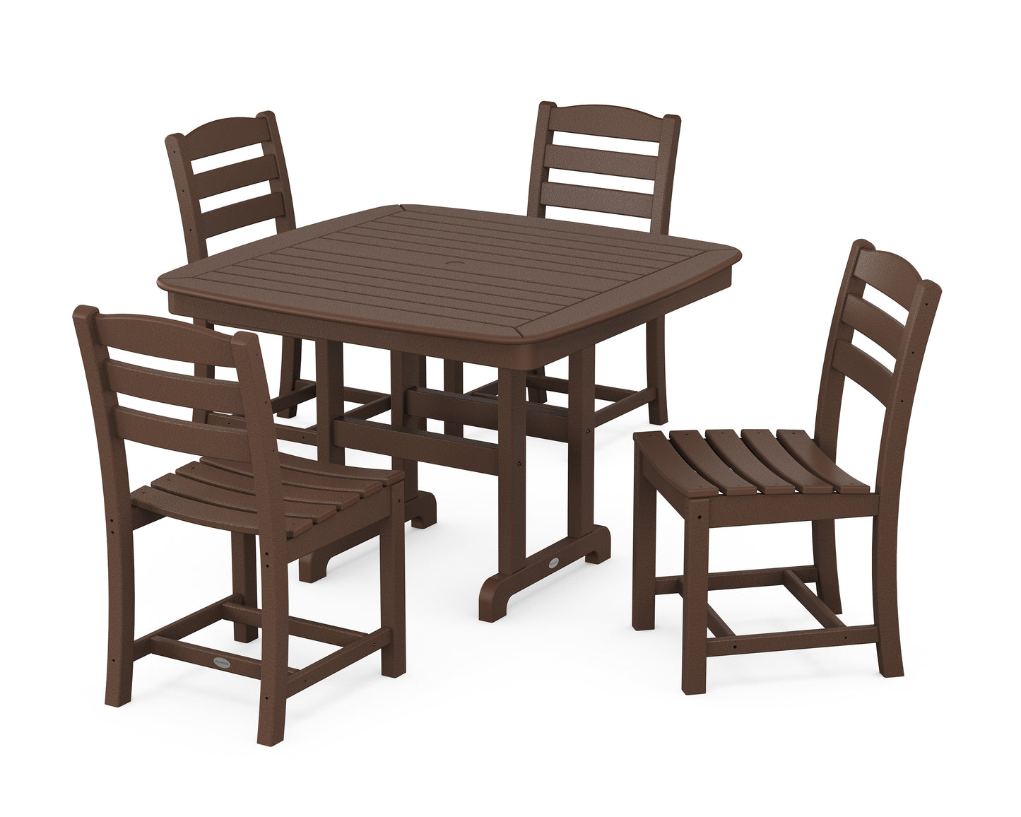 La Casa CafÃ© Side Chair 5-Piece Dining Set with Trestle Legs