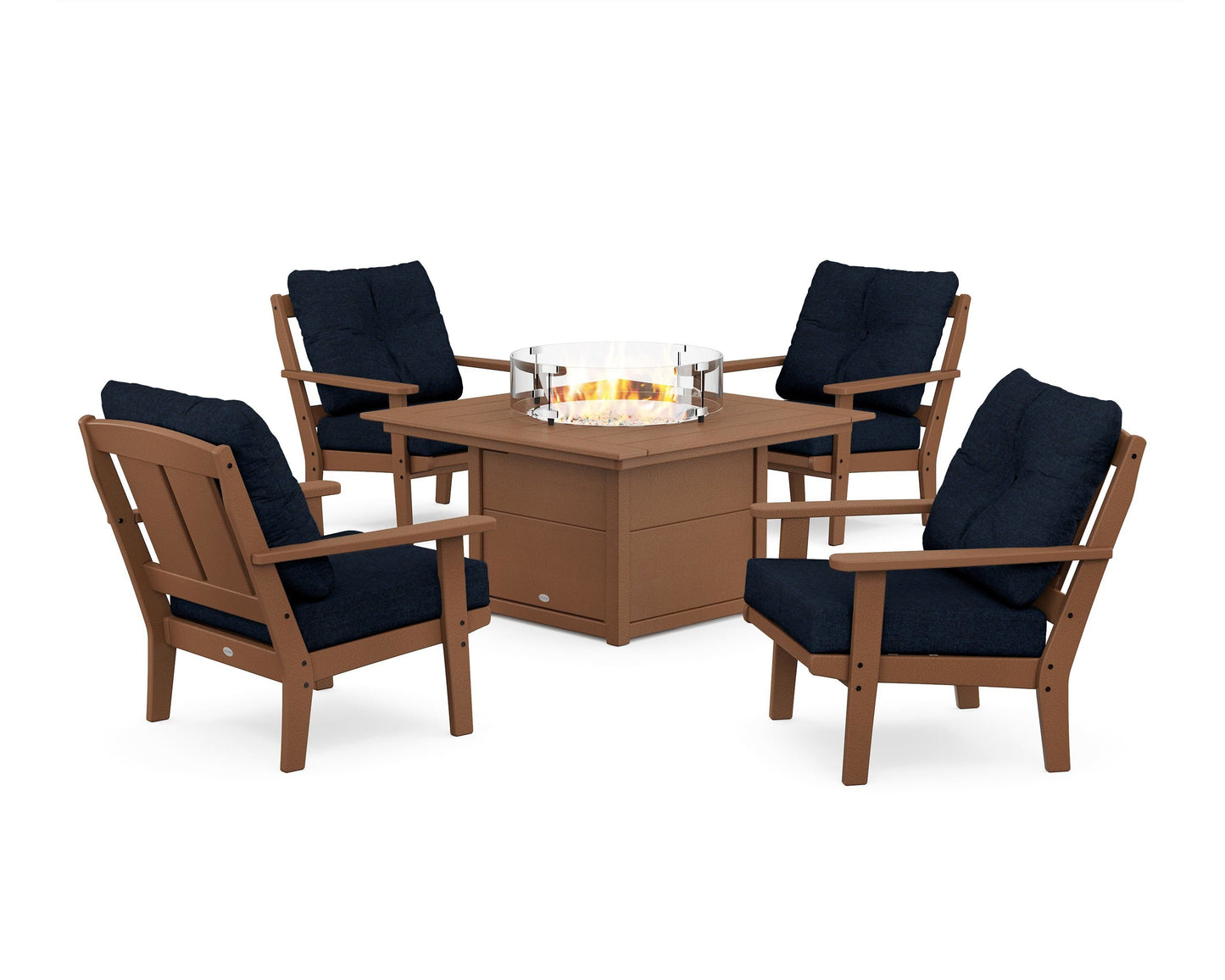 Mission 5-Piece Deep Seating Set with Fire Pit Table